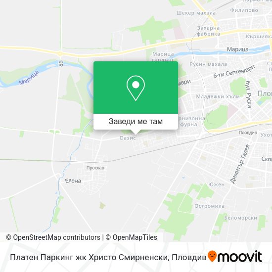 Платен Паркинг жк Христо Смирненски карта
