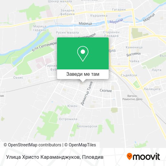 Улица Христо Караманджуков карта