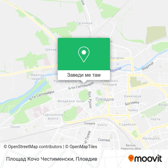 Площад Кочо Честименски карта