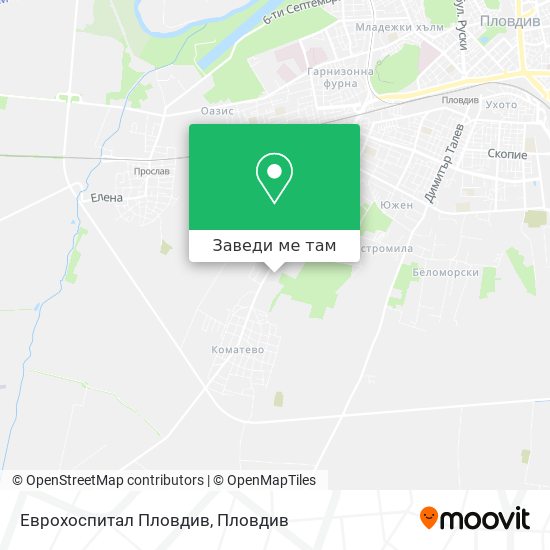 Еврохоспитал Пловдив карта