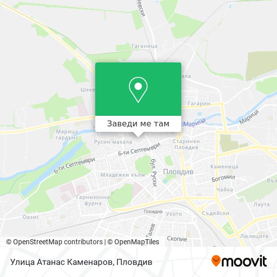 Улица Атанас Каменаров карта