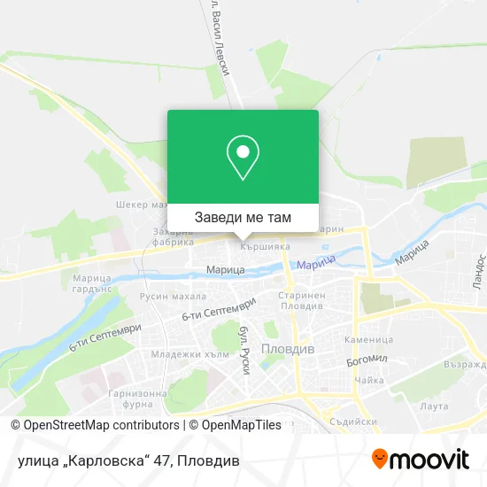 улица „Карловска“ 47 карта