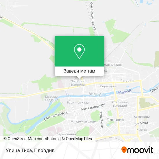 Улица Тиса карта