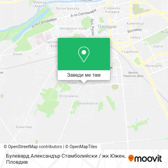 Булевард Александър Стамболийски / жк Южен карта