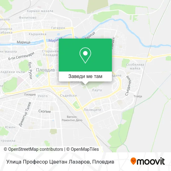 Улица Професор Цветан Лазаров карта
