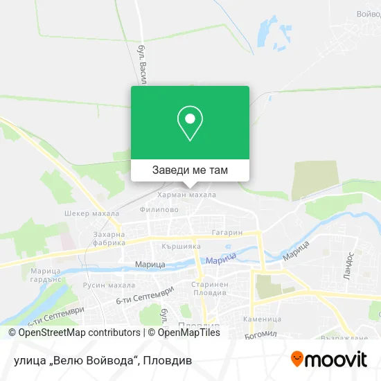 улица „Велю Войвода“ карта