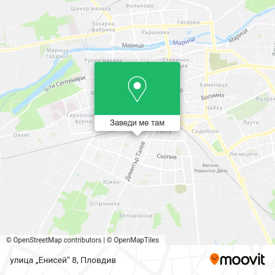 улица „Енисей“ 8 карта