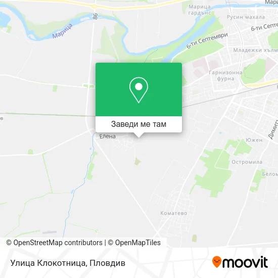 Улица Клокотница карта