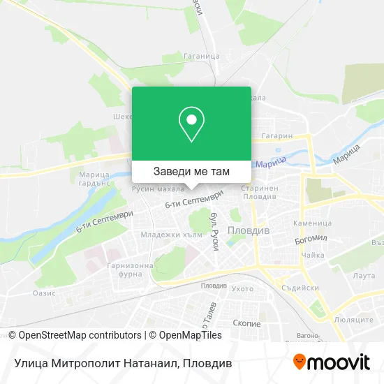 Улица Митрополит Натанаил карта