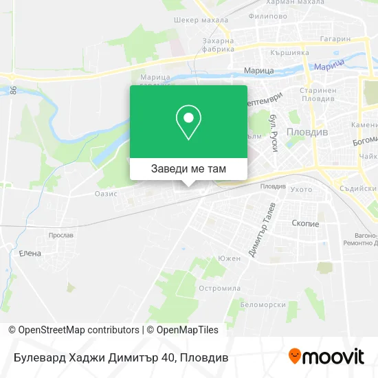 Булевард Хаджи Димитър 40 карта