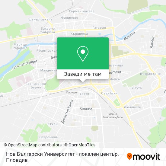 Нов Български Университет - локален център карта