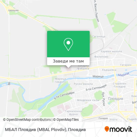 МБАЛ Пловдив (MBAL Plovdiv) карта