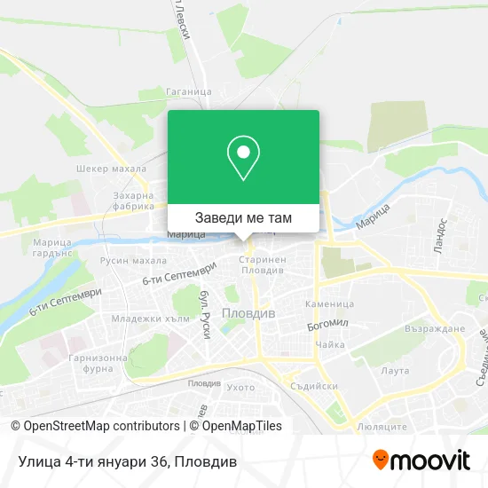 Улица 4-ти януари 36 карта