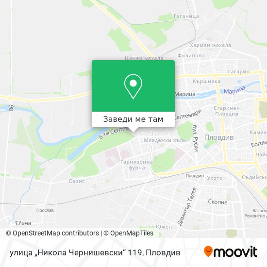 улица „Никола Чернишевски“ 119 карта