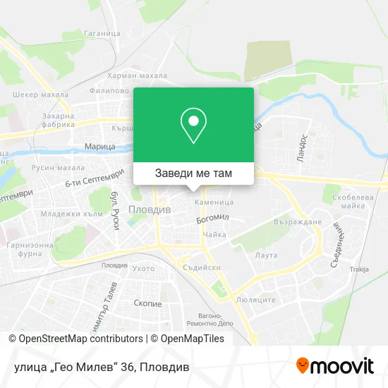 улица „Гео Милев“ 36 карта