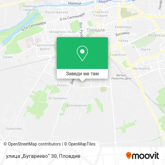 улица „Бугариево“ 30 карта