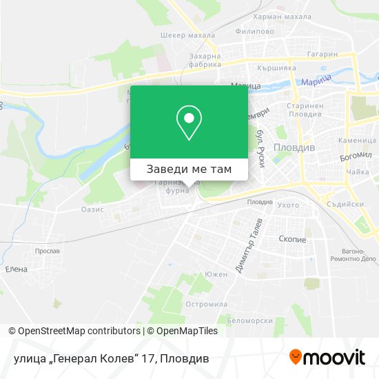 улица „Генерал Колев“ 17 карта