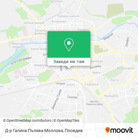 Д-р Галина Пълева-Моллова карта