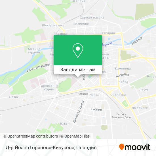 Д-р Йоана Горанова-Кичукова карта