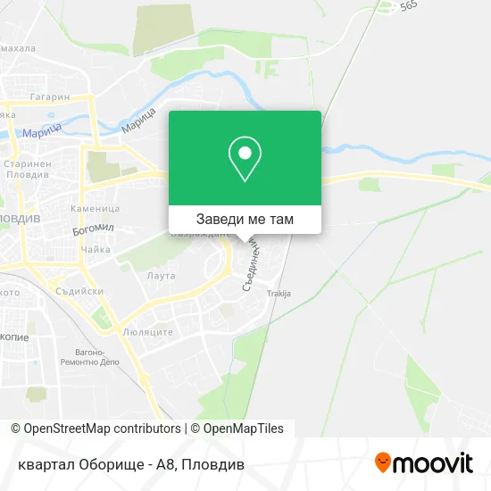 квартал Оборище - А8 карта