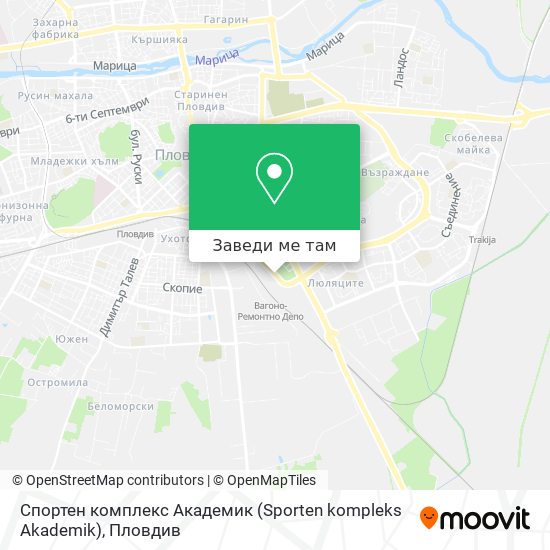Спортен комплекс Академик (Sporten kompleks Akademik) карта