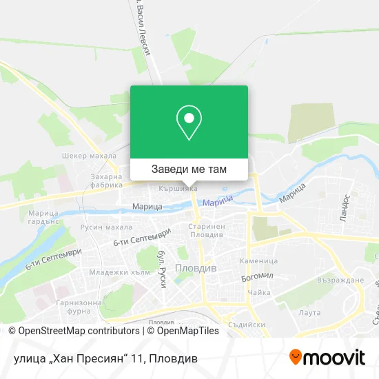улица „Хан Пресиян“ 11 карта