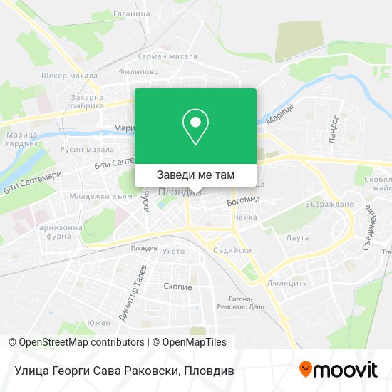 Улица Георги Сава Раковски карта