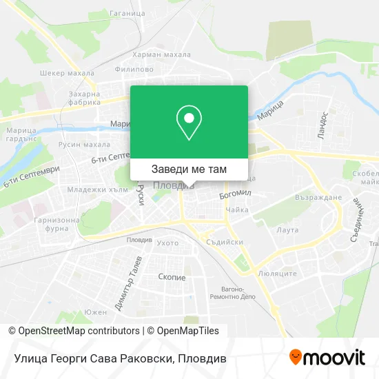 Улица Георги Сава Раковски карта