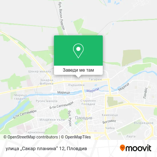 улица „Сакар планина“ 12 карта