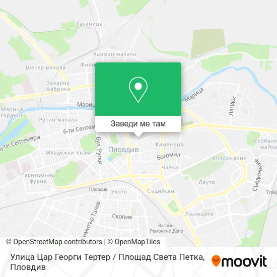 Улица Цар Георги Тертер / Площад Света Петка карта