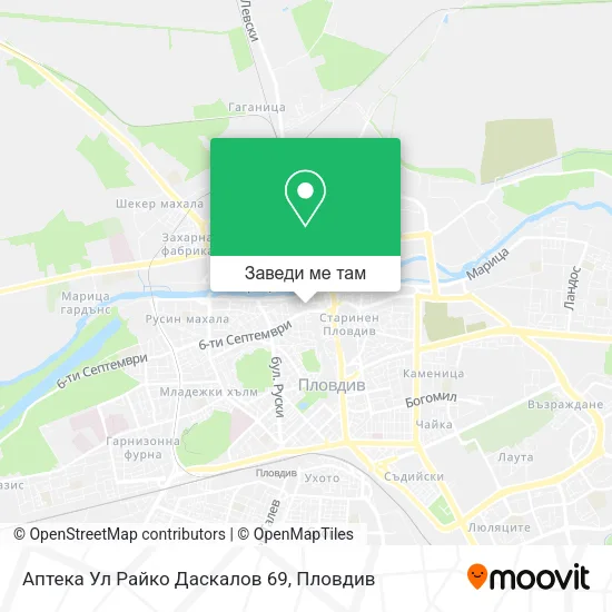 Аптека Ул Райко Даскалов 69 карта