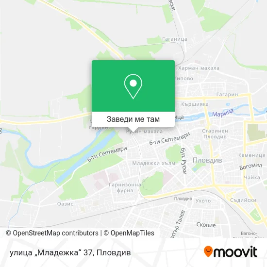 улица „Младежка“ 37 карта