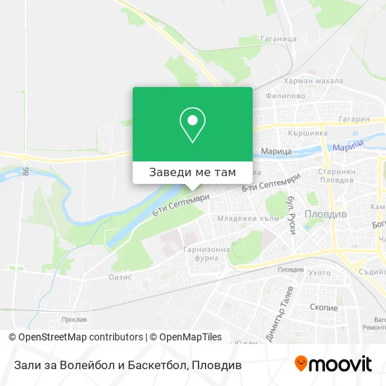 Зали за Волейбол и Баскетбол карта