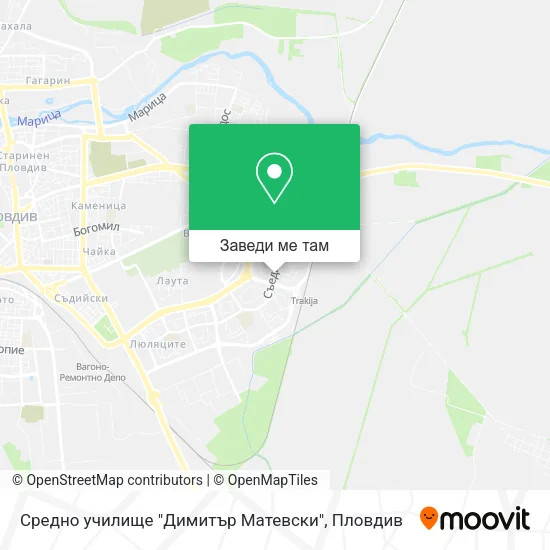 Средно училище "Димитър Матевски" карта