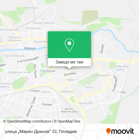 улица „Марин Дринов“ 52 карта