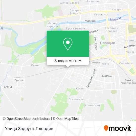 Улица Задруга карта