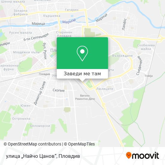 улица „Найчо Цанов“ карта