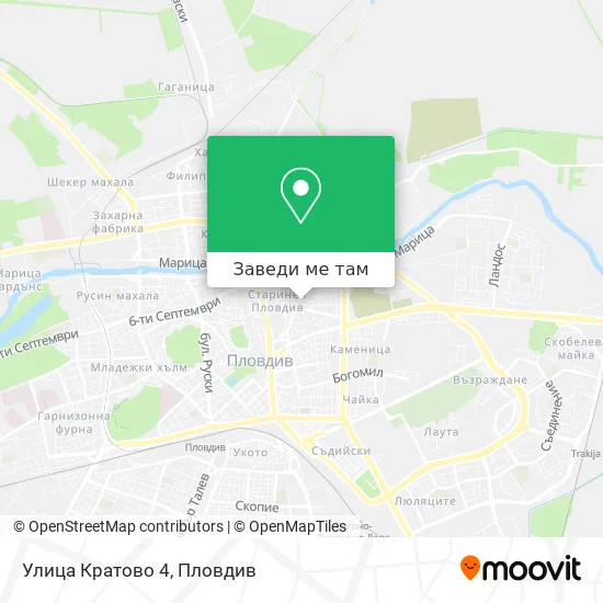 Улица Кратово 4 карта