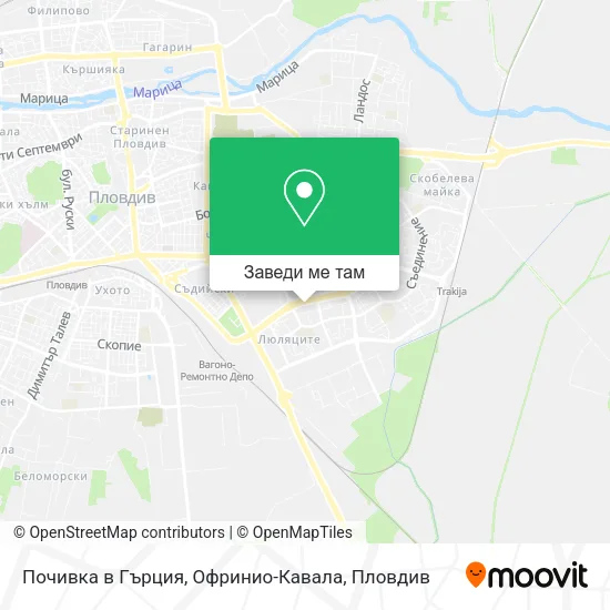 Почивка в Гърция, Офринио-Кавала карта