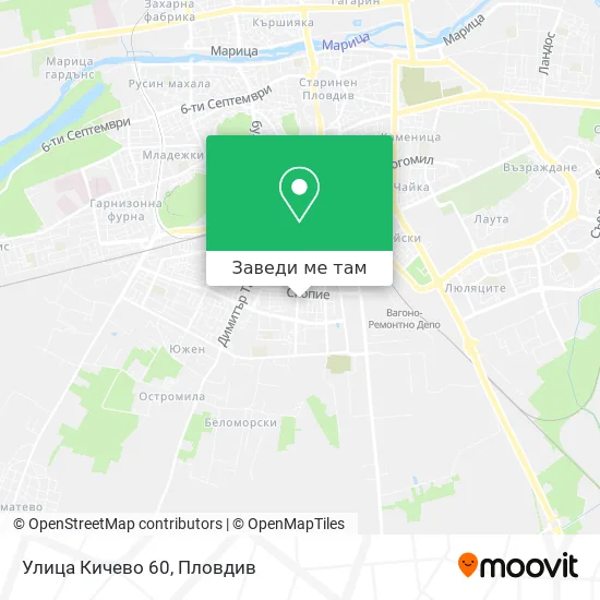 Улица Кичево 60 карта