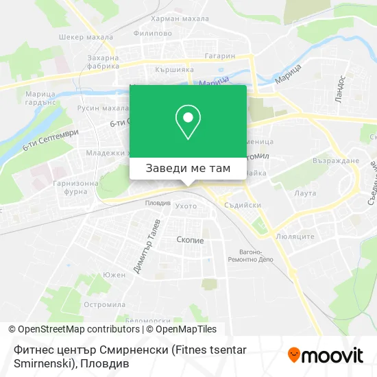 Фитнес център Смирненски (Fitnes tsentar Smirnenski) карта