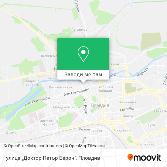 улица „Доктор Петър Берон“ карта