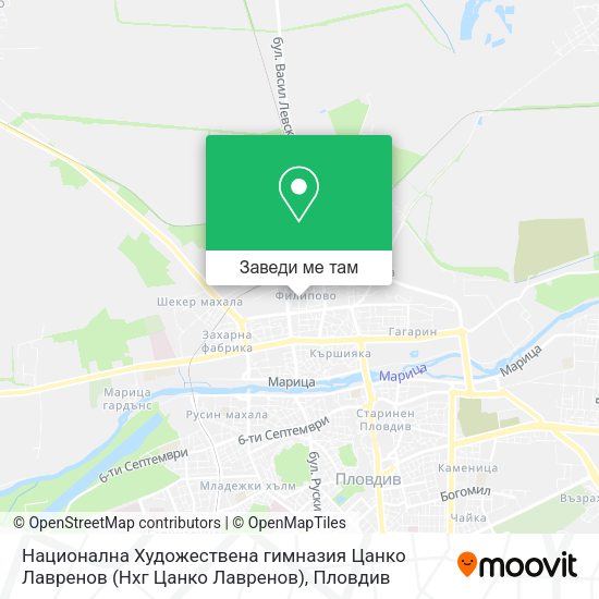 Национална Художествена гимназия Цанко Лавренов (Нхг Цанко Лавренов) карта