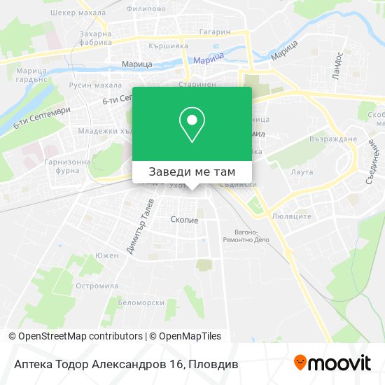 Аптека Тодор Александров 16 карта