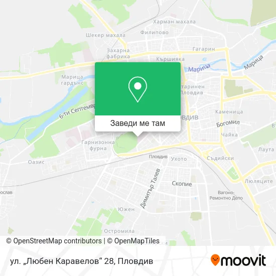 ул. „Любен Каравелов“ 28 карта