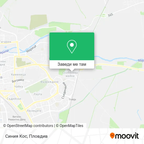 Синия Кос карта