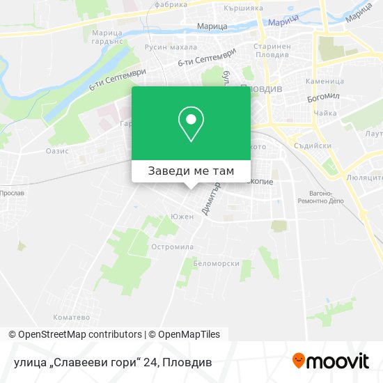 улица „Славееви гори“ 24 карта