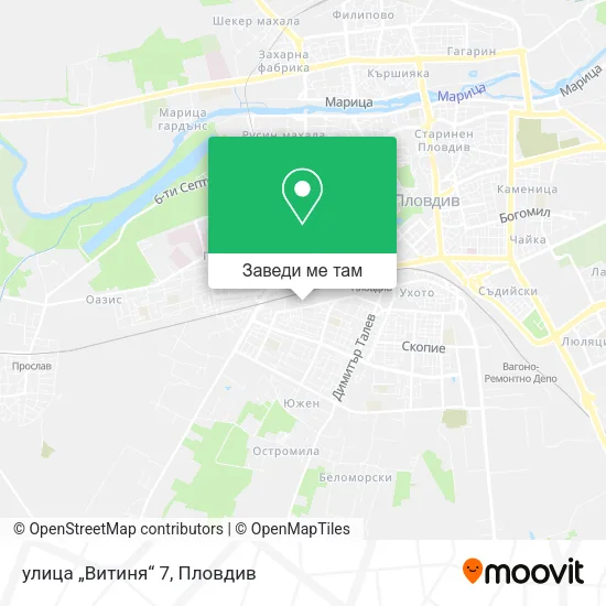 улица „Витиня“ 7 карта