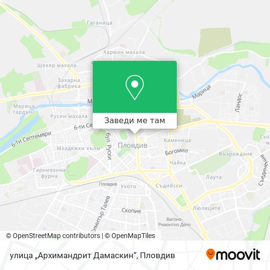 улица „Архимандрит Дамаскин“ карта
