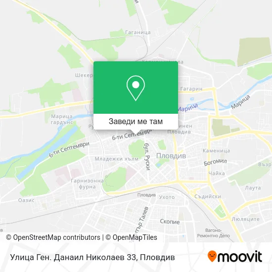 Улица Ген. Данаил Николаев 33 карта